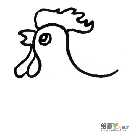 大公鸡简笔画