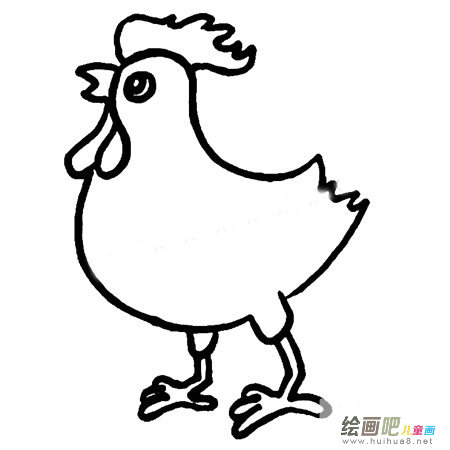 大公鸡简笔画