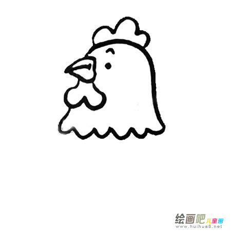 母鸡下蛋简笔画的画法步骤教程