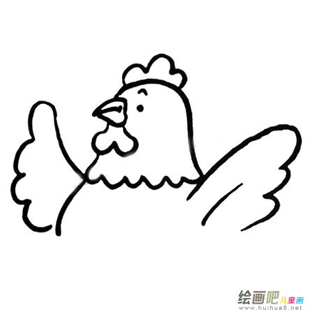 母鸡下蛋简笔画