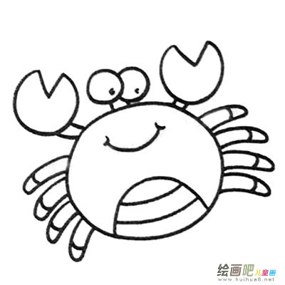 螃蟹简笔画