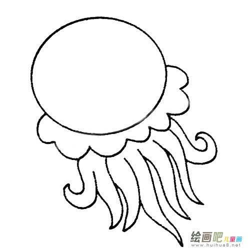 水母简笔画图片大全