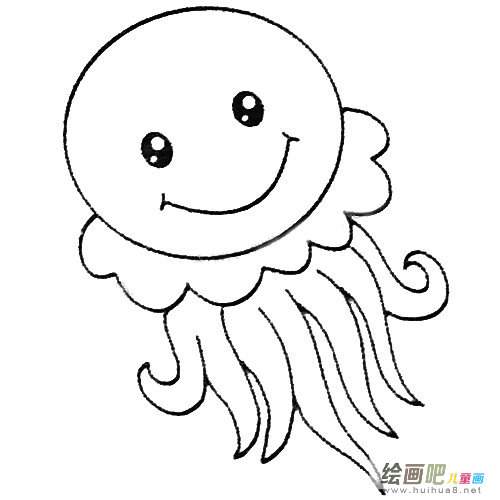 水母简笔画图片大全