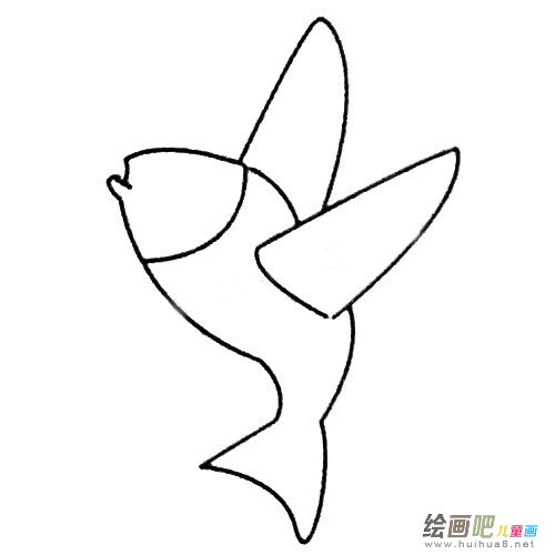 飞鱼简笔画