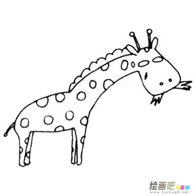 长颈鹿简笔画图片