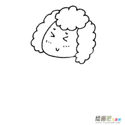 贵宾犬简笔画图片