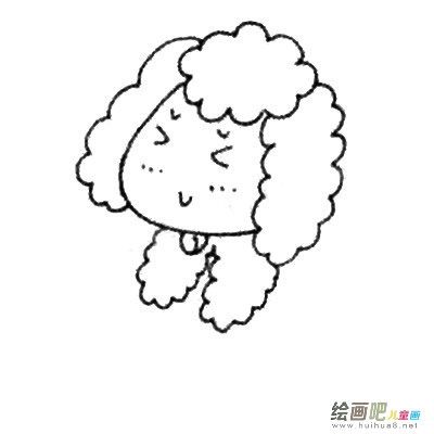 贵宾犬简笔画图片