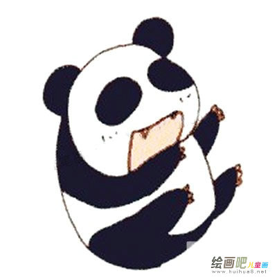 可爱的熊猫简笔画图片