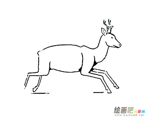 马鹿怎么画,简笔画马鹿的画法