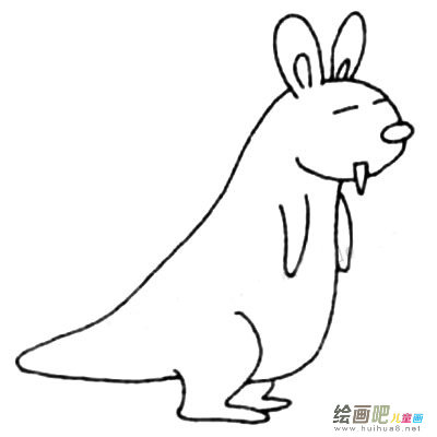 可爱袋鼠简笔画