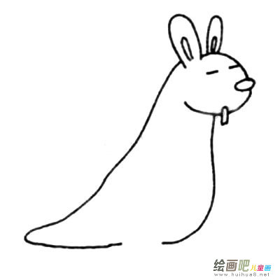 可爱袋鼠简笔画的画法