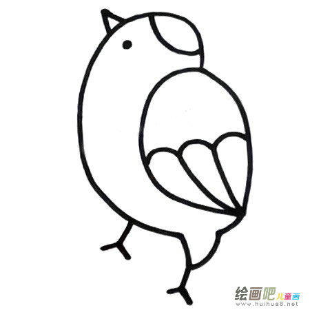 黄雀简笔画