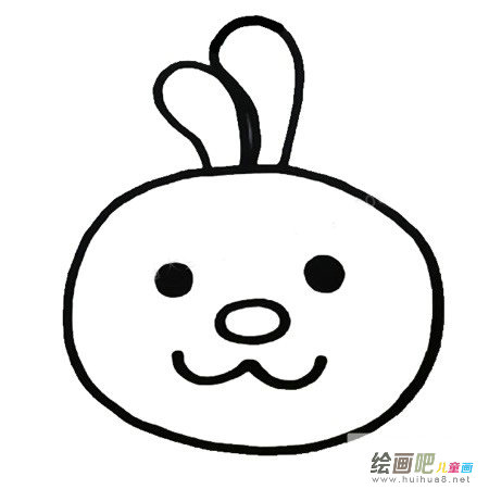 卡通兔子简笔画