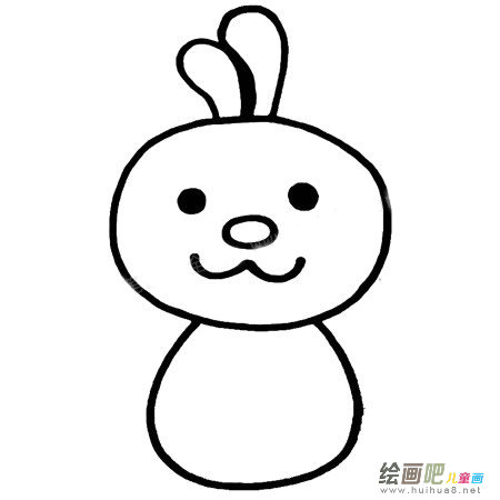 卡通兔子简笔画