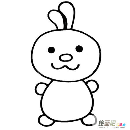 卡通兔子简笔画