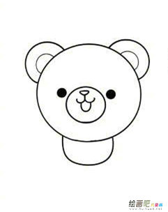 小熊简笔画的画法步骤