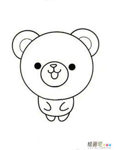 小熊简笔画的画法步骤