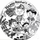 教师节儿童绘画作品八年级