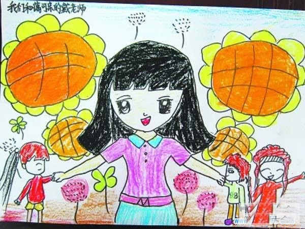 小学生教师节绘画作品 我的好老师儿童画
