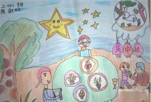 二年级中秋节家人团圆绘画