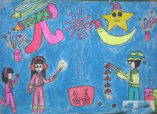 创意儿童画庆元旦作品欣赏