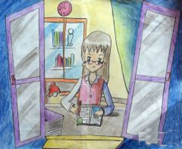 我的老师儿童画 教师节题材的儿童画