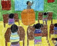 教师节献礼儿童画