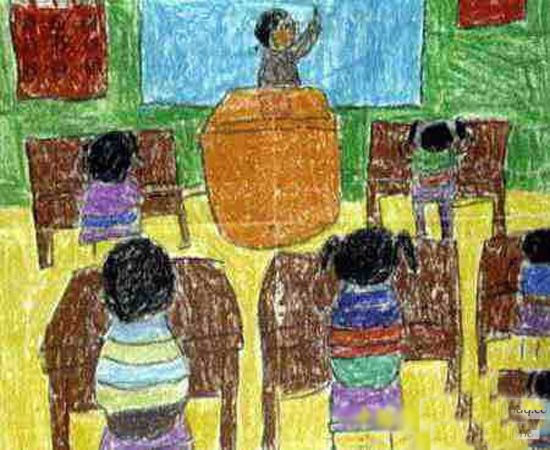 教师节献礼儿童画 教师节儿童画