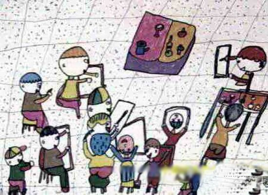 庆祝教师节儿童画 我心中最美的教师图画