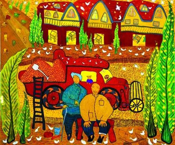 儿童画过新年的图画 又是一个丰收年