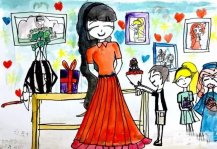 给老师画一幅画最漂亮