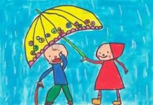 重阳节优秀儿童画作品之关爱老人