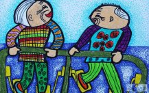 重阳节爱老敬老主题儿童画