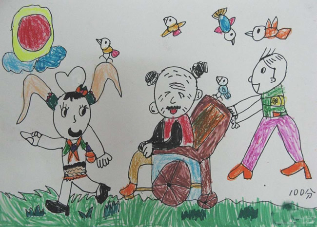 九月九重阳节幼儿园简单绘画 重阳节为主题的儿童画