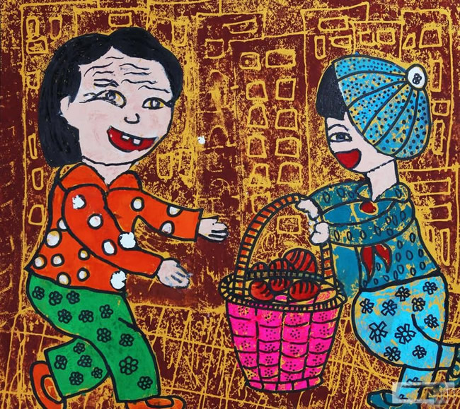 重阳节敬老主题儿童画 让我们一起敬老爱老