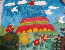 又漂亮又简单的天安门儿童画