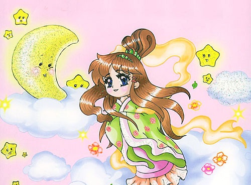 中秋节嫦娥奔月儿童画