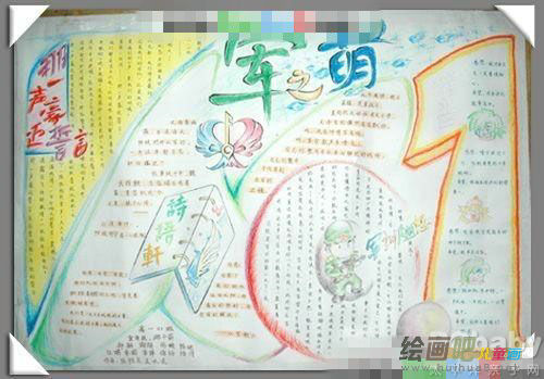 学生军训手抄报：军之萌