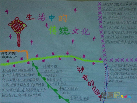 中国传统文化手抄报：画按技巧分类
