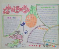 中秋节手抄报：吴刚折桂