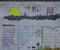 中秋节手抄报版面设计图：秋暮夕月