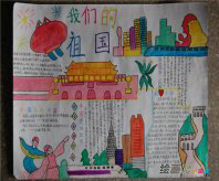 国庆节手抄报：欢度国庆!节日快乐!