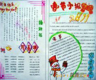 春节手抄报：农历正月初一