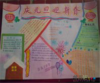 迎新年手抄报：愿你一年365天天天开心