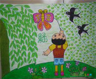 植树节手抄报：绿色行动