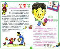 父亲节手抄报：我爱您，爸爸