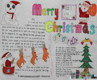 圣诞节手抄报：烤火鸡