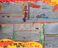春节手抄报：祝君新年快乐