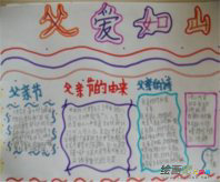 父亲节手抄报：父亲不会表达感情