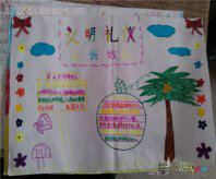 文明礼仪手抄报：好习惯